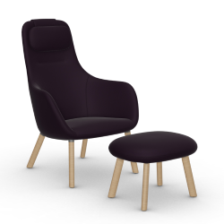 VITRA armchair HAL LOUNGE CHAIR & OTTOMAN in Dumet fabric