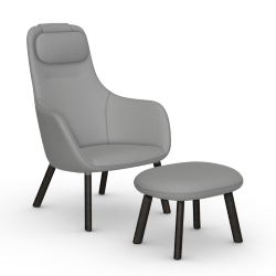 VITRA armchair HAL LOUNGE CHAIR & OTTOMAN in Dumet fabric