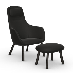 VITRA armchair HAL LOUNGE CHAIR & OTTOMAN in Dumet fabric