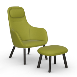 VITRA armchair HAL LOUNGE CHAIR & OTTOMAN in Volo fabric