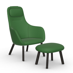 VITRA armchair HAL LOUNGE CHAIR & OTTOMAN in Volo fabric