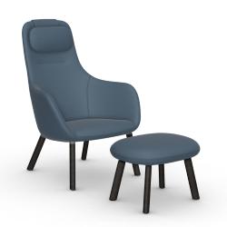 VITRA armchair HAL LOUNGE CHAIR & OTTOMAN in Volo fabric
