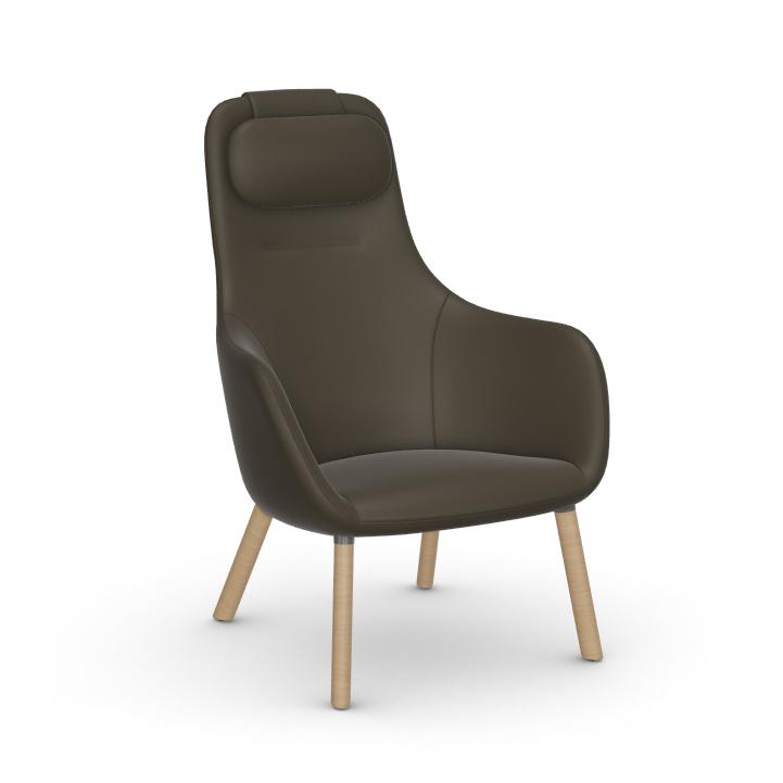 VITRA armchair HAL LOUNGE CHAIR in Premium Leather