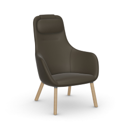 VITRA armchair HAL LOUNGE CHAIR in Premium Leather