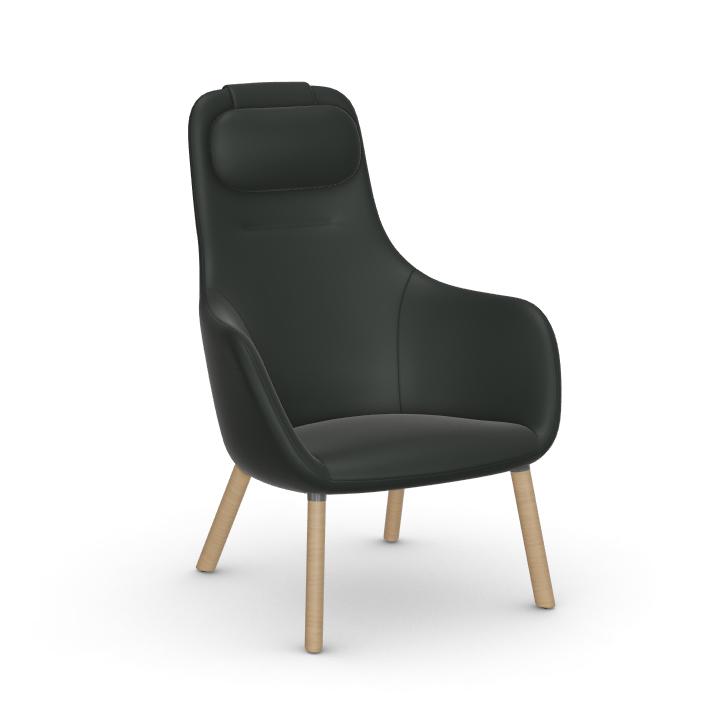 VITRA armchair HAL LOUNGE CHAIR in Premium Leather