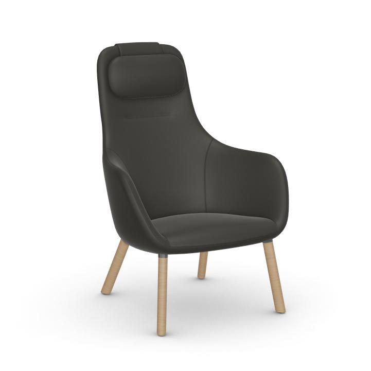 VITRA armchair HAL LOUNGE CHAIR in Premium Leather
