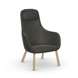 VITRA armchair HAL LOUNGE CHAIR in Premium Leather