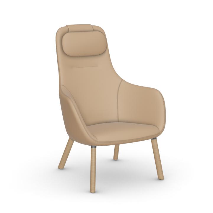 VITRA armchair HAL LOUNGE CHAIR in Premium Leather