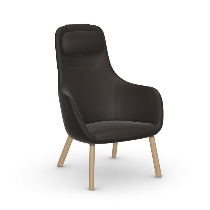 VITRA armchair HAL LOUNGE CHAIR in Premium Leather