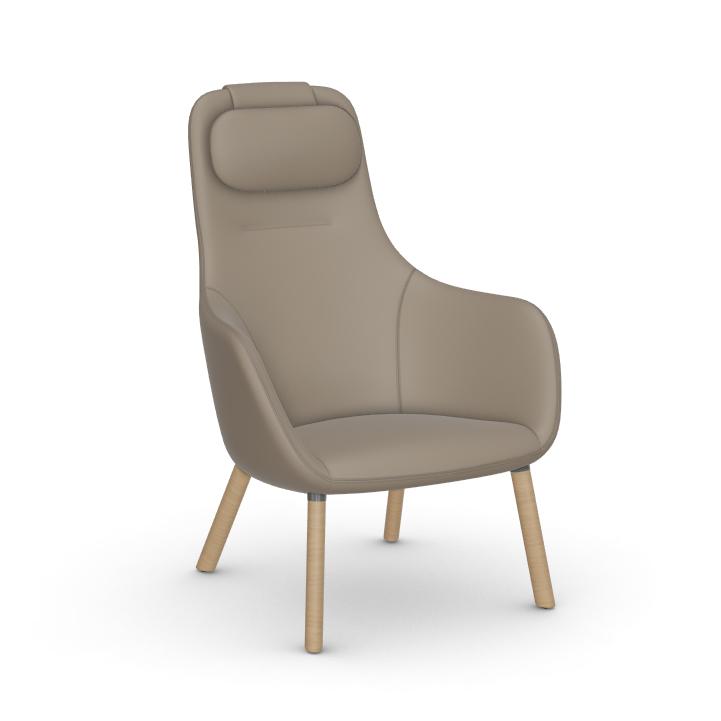 VITRA armchair HAL LOUNGE CHAIR in Premium Leather