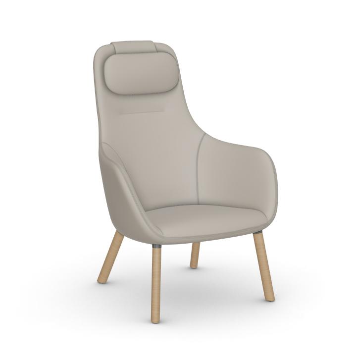 VITRA armchair HAL LOUNGE CHAIR in Premium Leather