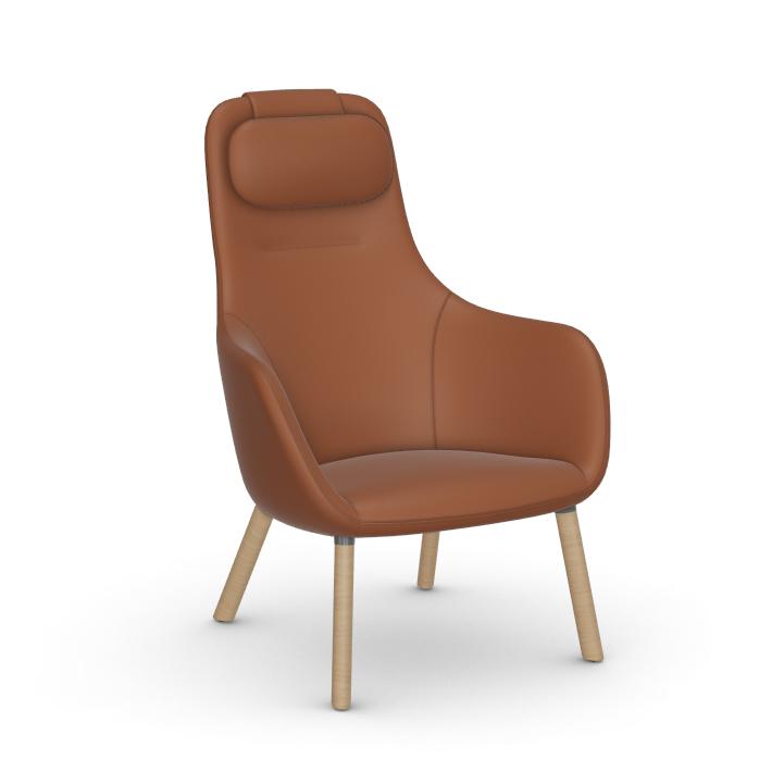 VITRA armchair HAL LOUNGE CHAIR in Premium Leather