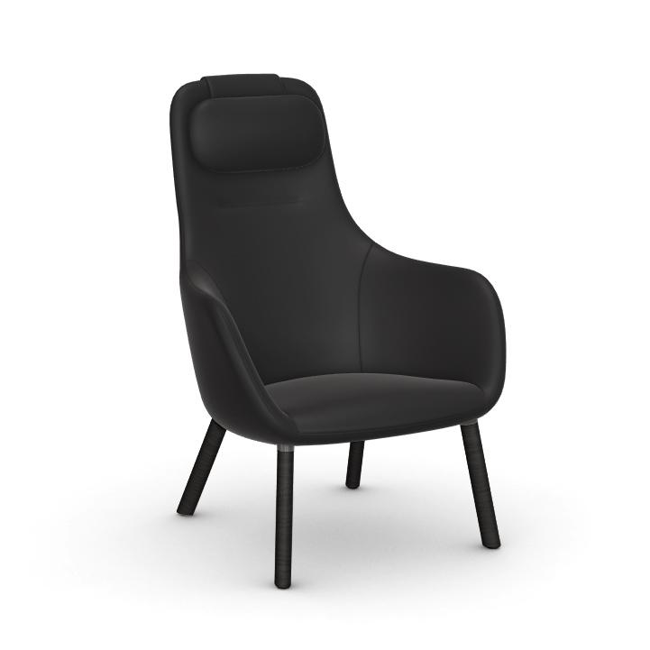 VITRA armchair HAL LOUNGE CHAIR in Premium Leather