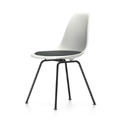 VITRA chaise avec coussin et base noire Eames Plastic Side Chair DSX NOUVELLES DIMENSIONS