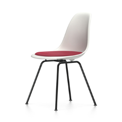 VITRA chaise avec coussin et base noire Eames Plastic Side Chair DSX NOUVELLES DIMENSIONS