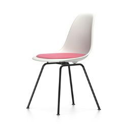 VITRA chaise avec coussin et base noire Eames Plastic Side Chair DSX NOUVELLES DIMENSIONS
