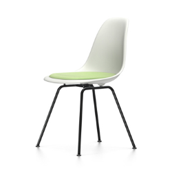 VITRA chaise avec coussin et base noire Eames Plastic Side Chair DSX NOUVELLES DIMENSIONS