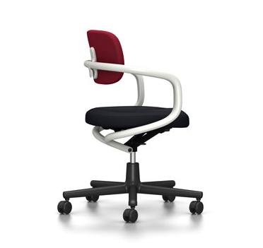 VITRA chaise de bureau ALLSTAR avec accoudoirs blancs