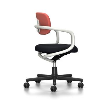 VITRA chaise de bureau ALLSTAR avec accoudoirs blancs
