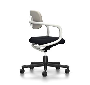VITRA chaise de bureau ALLSTAR avec accoudoirs blancs