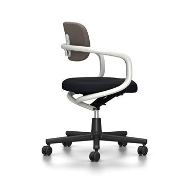 VITRA chaise de bureau ALLSTAR avec accoudoirs blancs