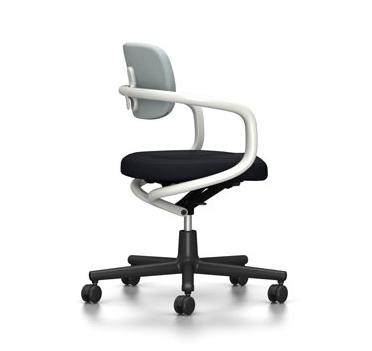 VITRA chaise de bureau ALLSTAR avec accoudoirs blancs