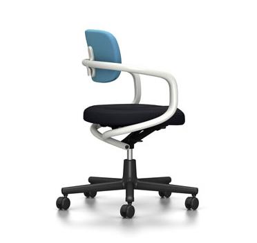 VITRA chaise de bureau ALLSTAR avec accoudoirs blancs