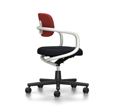 VITRA chaise de bureau ALLSTAR avec accoudoirs blancs