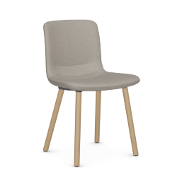 VITRA chaise HAL SOFT WOOD en tissu Dumet