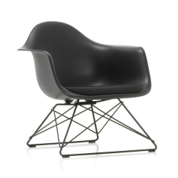VITRA Eames Plastic Armchair with cushion and black base LAR