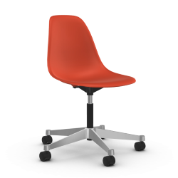 VITRA chaise à roulettes Eames Plastic Side Chair PSCC