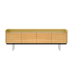 PUNT MOBLES buffet meuble STOCKHOLM avec 4 portes STH401 avec la base H 29 cm