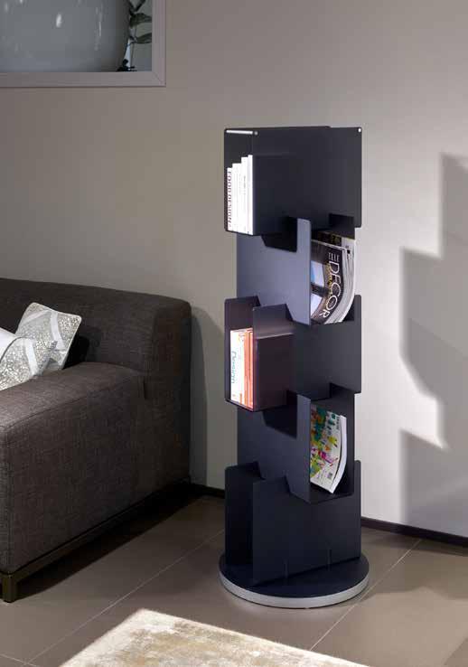 EMPORIUM vertical bookcase with swivel base BABELE