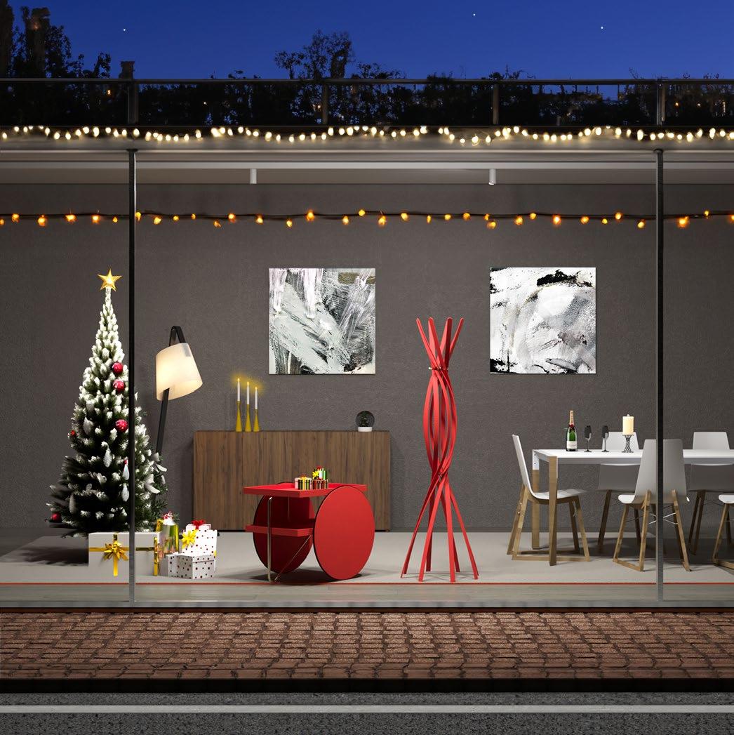 HORM floor coat stand TWIST Traffic Red