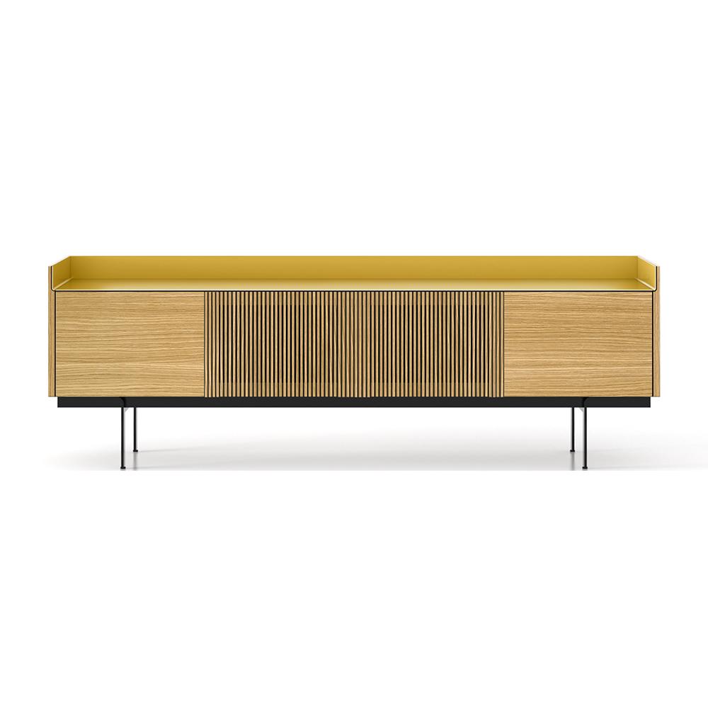 PUNT MOBLES sideboard furniture STOCKHOLM 4 doors STH403 with base H 29 cm