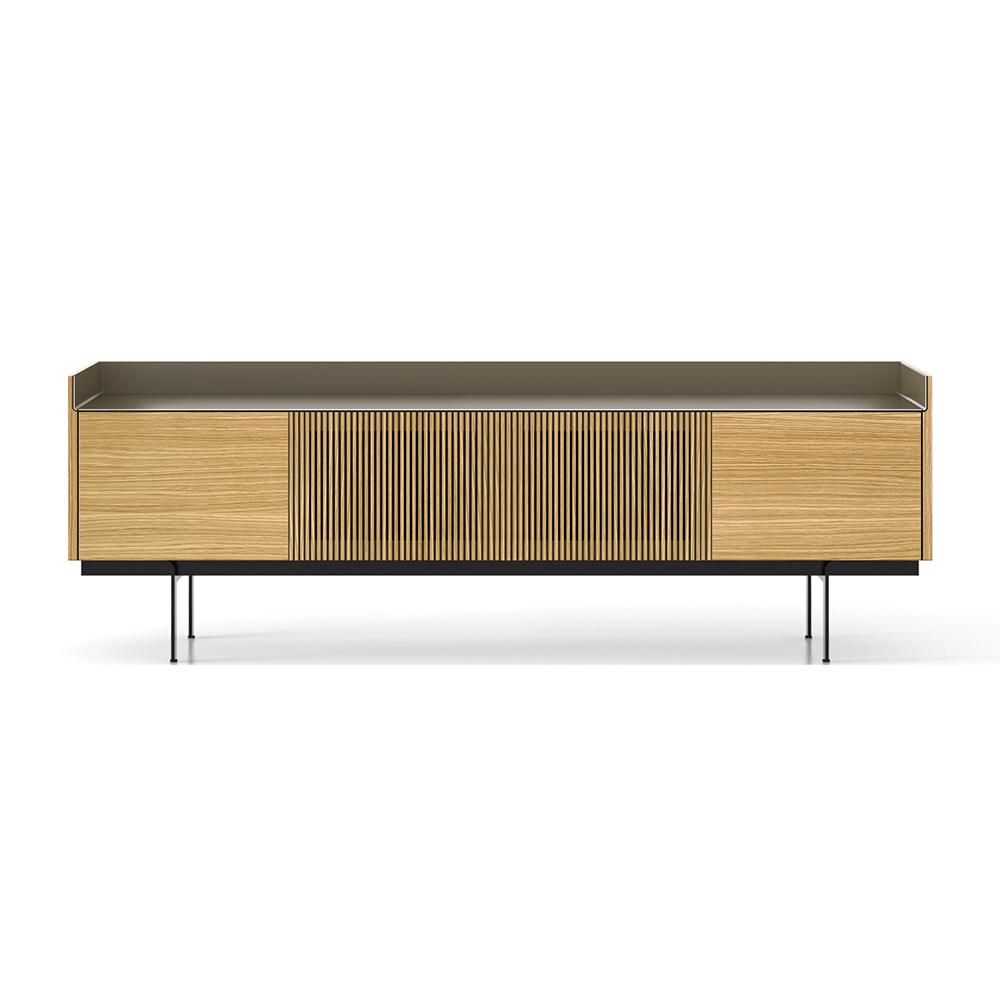 PUNT MOBLES sideboard furniture STOCKHOLM 4 doors STH403 with base H 29 cm