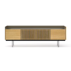 PUNT MOBLES buffet meuble STOCKHOLM avec 4 portes STH403 avec la base H 29 cm