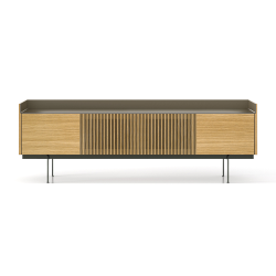 PUNT MOBLES buffet meuble STOCKHOLM avec 4 portes STH403 avec la base H 29 cm