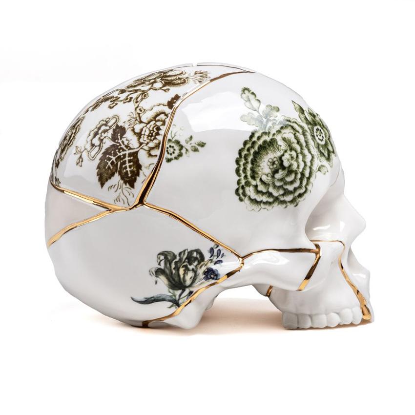 SELETTI human SKULL KINTSUGI