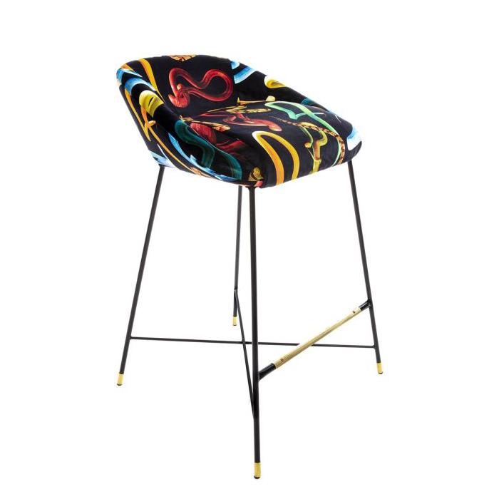SELETTI upholstered TOILETPAPER STOOL