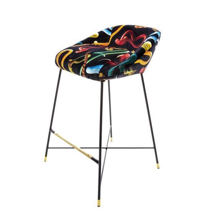 SELETTI upholstered TOILETPAPER STOOL