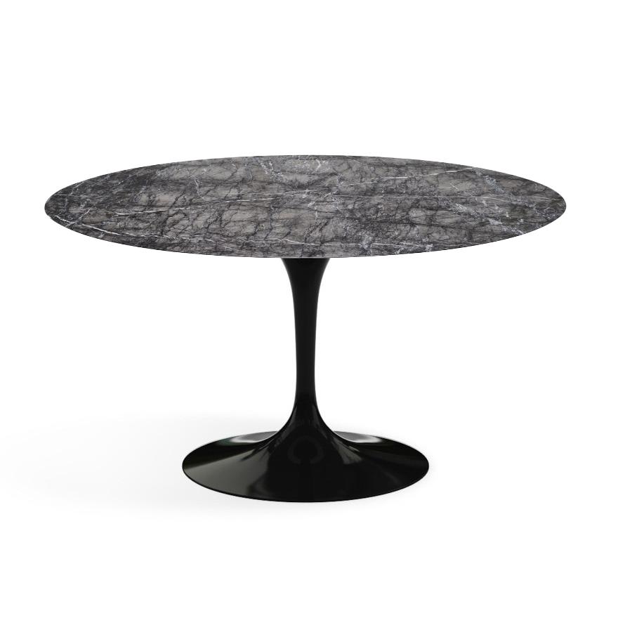 KNOLL round table TULIP Ø 137 cm Eero Saarinen's collection (Black base / Carnico gray top