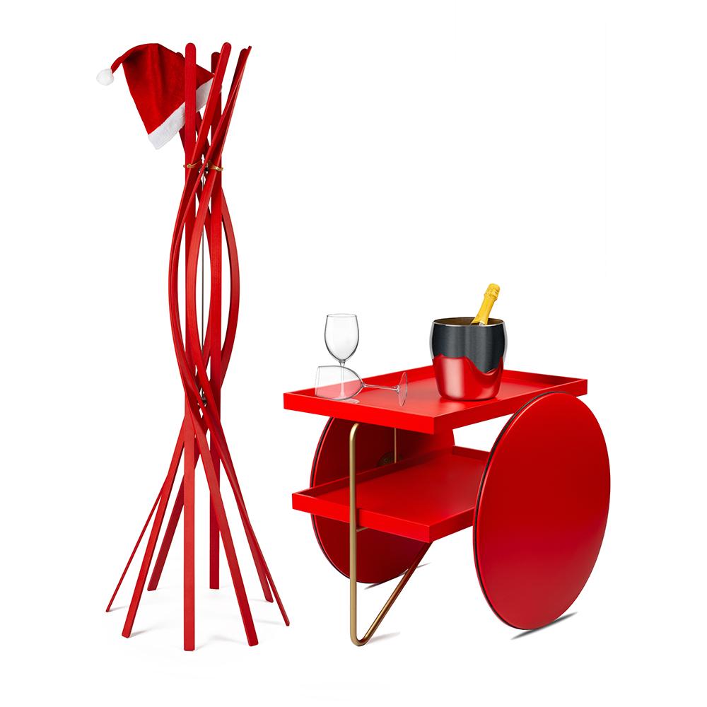 HORM floor coat stand TWIST Traffic Red