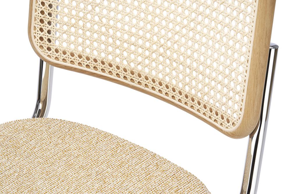 THONET cantilever chair S 32 SPV with padded seat and backrest in woven Indian cane