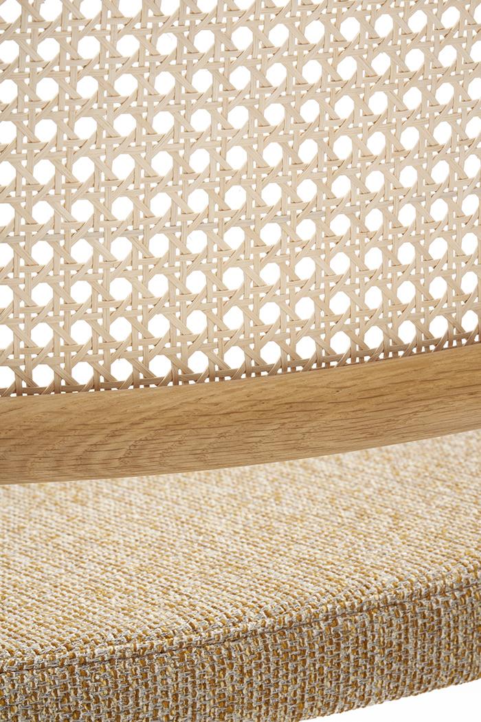 THONET cantilever chair S 32 SPV with padded seat and backrest in woven Indian cane