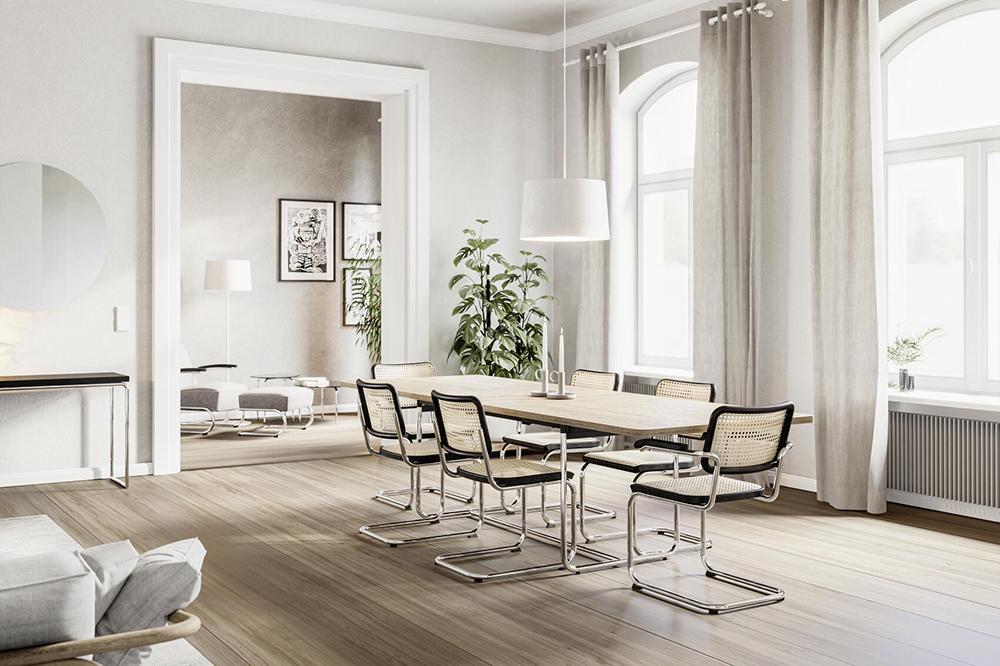 THONET cantilever chair with arms S 64 V