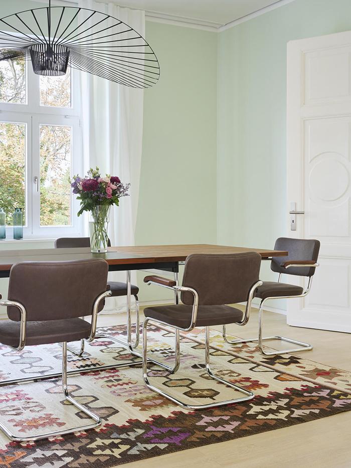 THONET cantilever chair S 64 PV with arms and full padding