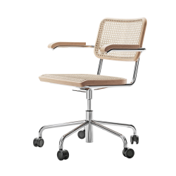 THONET chaise sur roulettes avec accoudoirs S 64 VDR