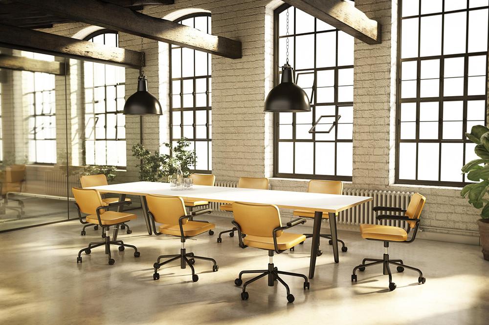 THONET chaise sur roulettes S 64 PVDR avec accoudoirs et rembourrage complet