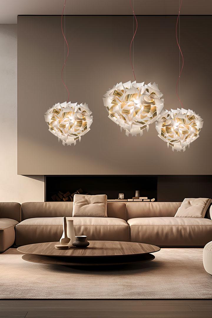 SLAMP pendant lamp VELI SUSPENSION LARGE AUREA